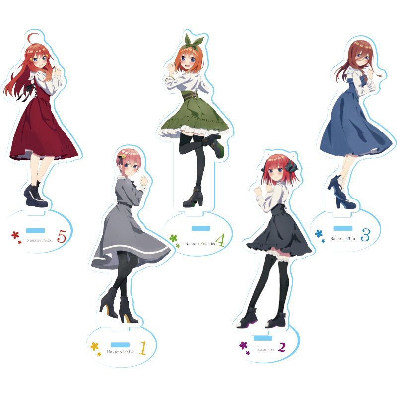 Mô hình nhân vật mica acrylic standee Gotoubun no Hanayome Nhà có năm nàng dâu ver ĐẾ HOA in hình anime chibi