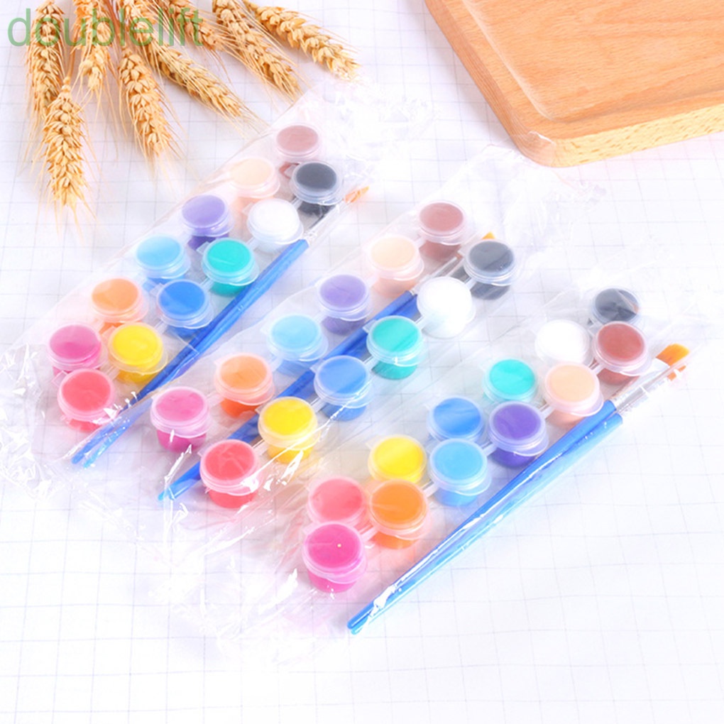 Set 12 cọ vẽ màu nước 12 màu cho bé