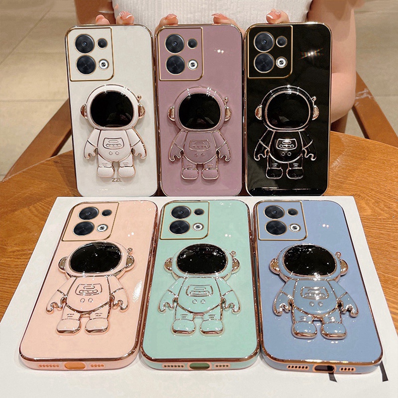 Ốp Điện Thoại Có Giá Đỡ Hình Phi Hành Gia Cho OPPO Reno8 T Reno7 4G Reno 8 7 F21 Pro