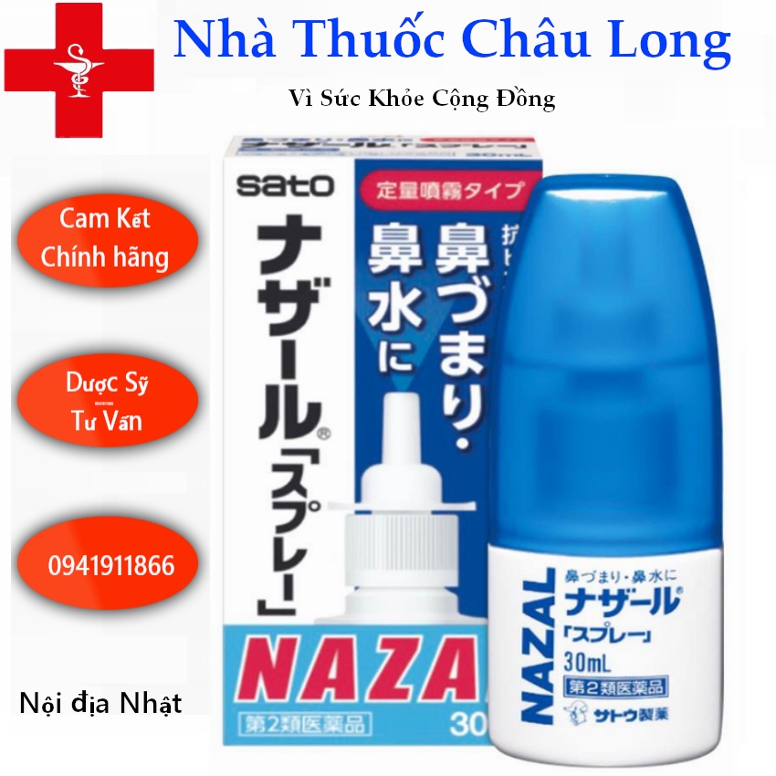 Xịt mũi Nazal Nhật Bản 30ml - Xịt Ngạt Mũi, Sổ Mũi, Xoang