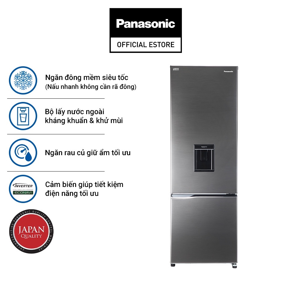 [Chỉ Giao Tại HCM] - Tủ Lạnh 2 Cánh Panasonic 322 Lít NR-BV360WSVN - Hàng Chính Hãng