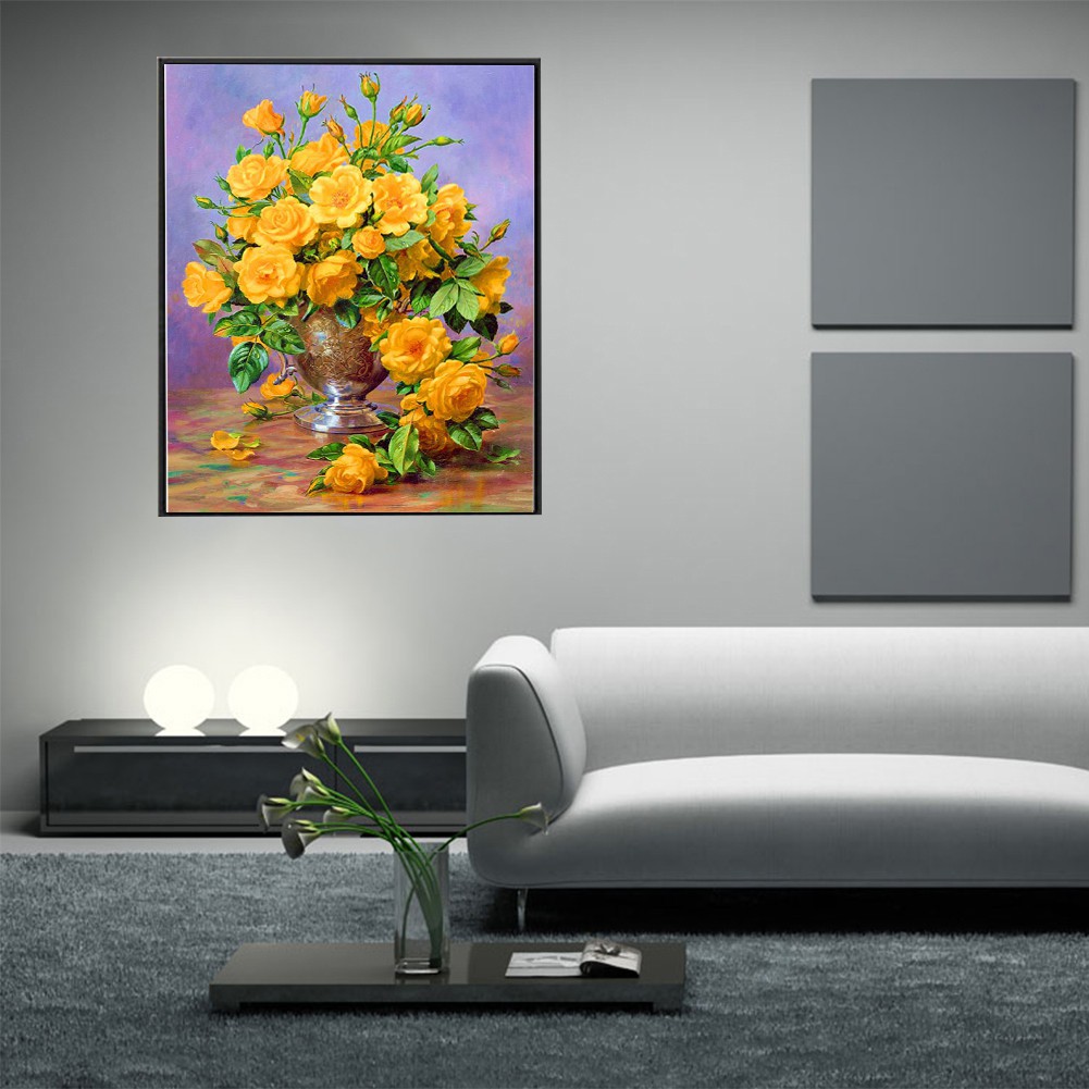 Tranh Đính Hạt Thủ Công 5D Hình Bông Hoa Trang Trí Tự Hoàn Thành | BigBuy360 - bigbuy360.vn