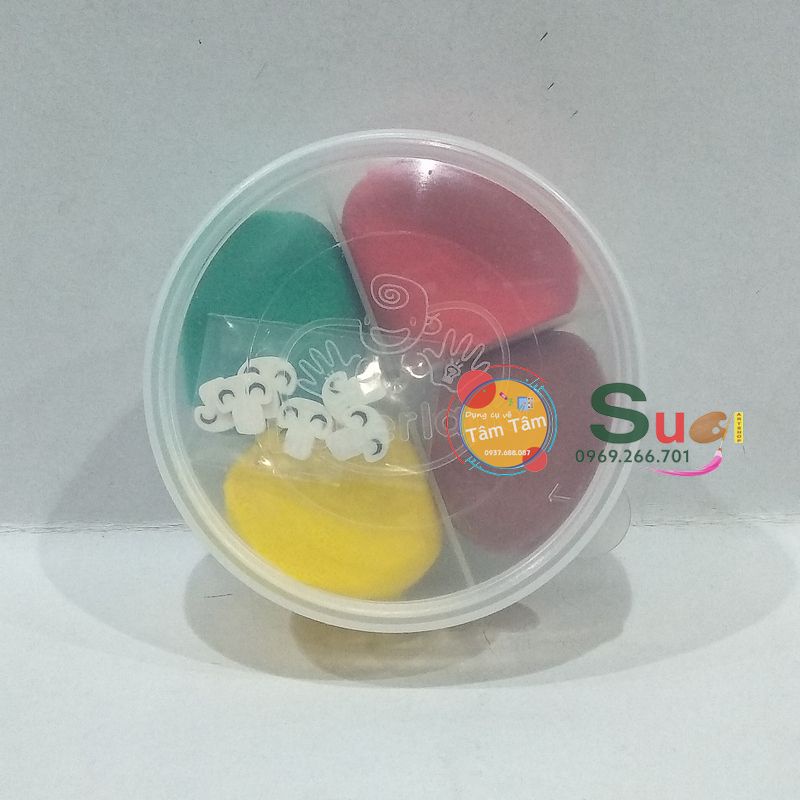 Đất Sét Nhẹ xốp 4 màu Hàn Quốc - Đất sét 4 màu DonerLand (32g) Hàn Quốc - Dụng cụ vẽ Tâm Tâm
