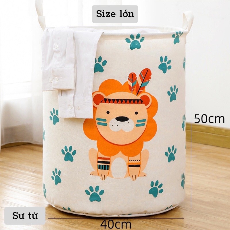 Giỏ Đựng Đồ Đa Năng, Giỏ Đựng Quần Áo, Cỡ Lớn, Có Quai Cầm, Chống Thấm Nước, Hình In 3D sắc nét