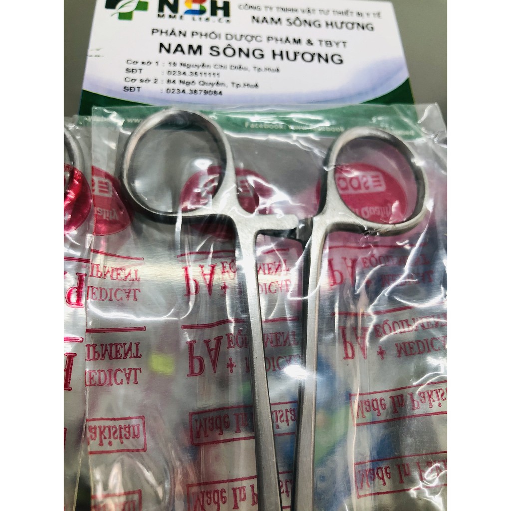 ❤ Panh pen y tế CONG KHÔNG MẤU và PANH PEN kẹp bông băng y tế cong có mấu hàng PARKISTAN TỪ 12CM ĐẾN 24CM