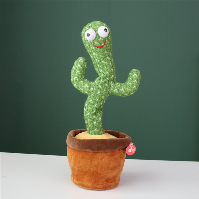 bán như tôm tươi☒✹☾Mới 32cm Dancing Cactus Plush Toy Đồ chơi lắc điện tử với bài hát giáo dục mầm non cho trẻ em