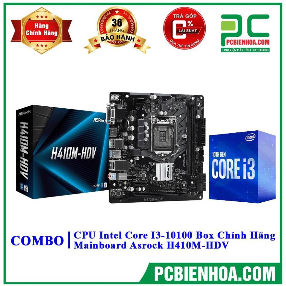 Combo siêu phẩm Intel I3 10100 New Box + H410M HDV TẶNG BÀN DI CHUỘT GAMING | WebRaoVat - webraovat.net.vn