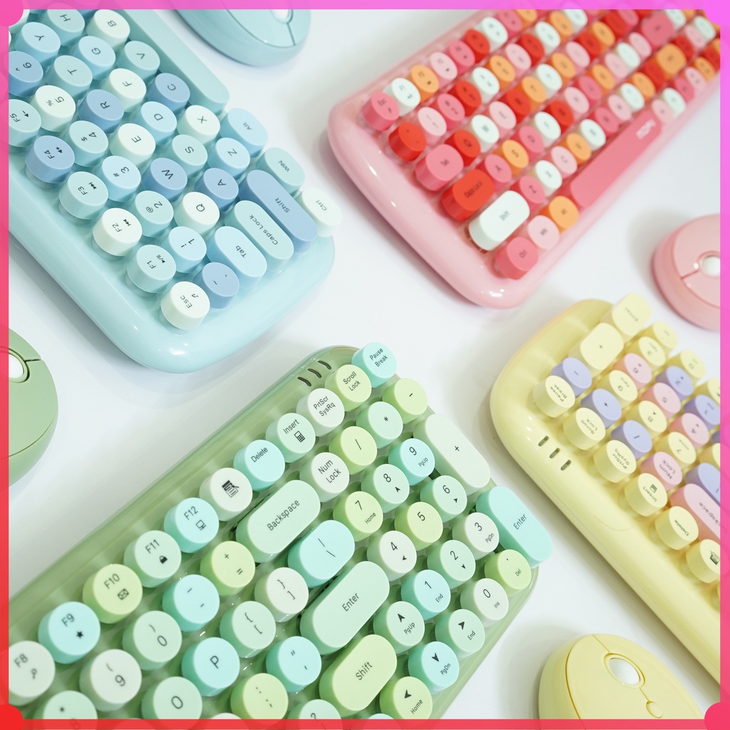 Combo Bàn Phím và Chuột không dây MOFII CANDY XR Chính Hãng tương thích cả WINDOWS VÀ MACOS