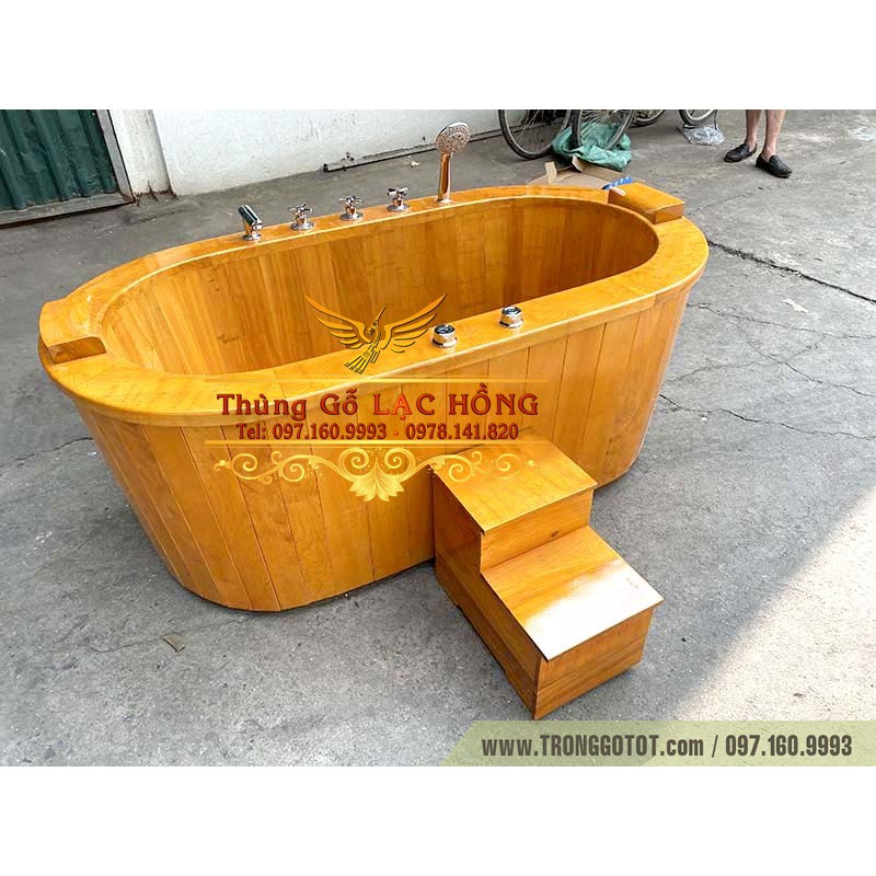 Bồn Tắm Gỗ Pơ Mu Sục Khí Massage Body | BigBuy360 - bigbuy360.vn