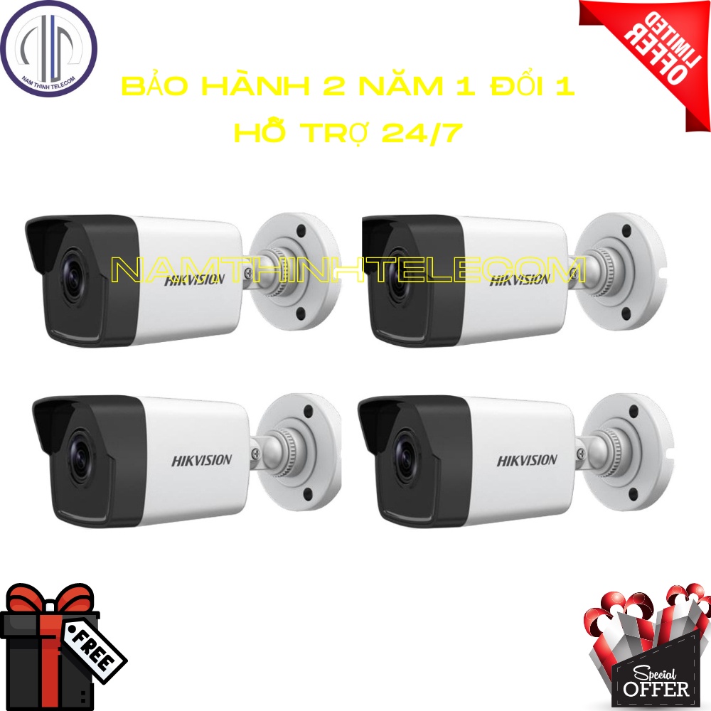 Camera có dây HIKVISION có mic thu âm trong nhà ngoài trời chính hãng