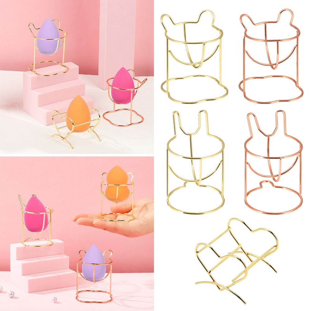 [Hàng mới về] Giá đỡ mút trang điểm hình quả trứng bằng kim loại nhiều màu sắc dành cho nữ