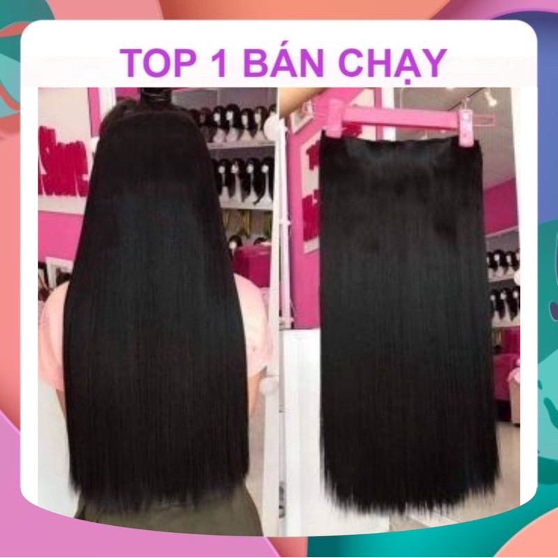 TÓC KẸP THẲNG 5 PHÍM DÀI 60CM RỘNG 25CM NẶNG 180-200G ĐỦ 4 MÀU HÌNH THẬT