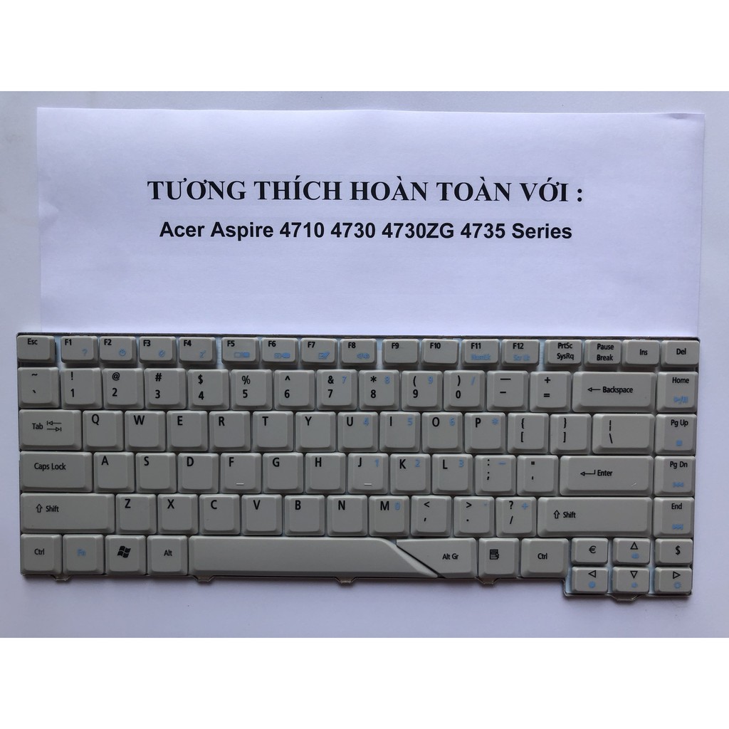 Bàn phím cho Acer Aspire 4210 4520 4710 5220 5310 5720 5235 6920 Trắng Hàng Mới 100% Bảo Hành Toàn Quốc