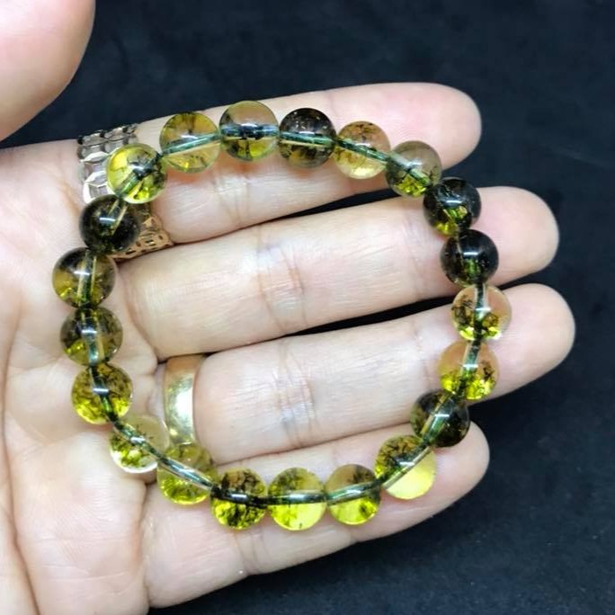 VÒNG TAY ƯU LINH XANH RÊU 8LY