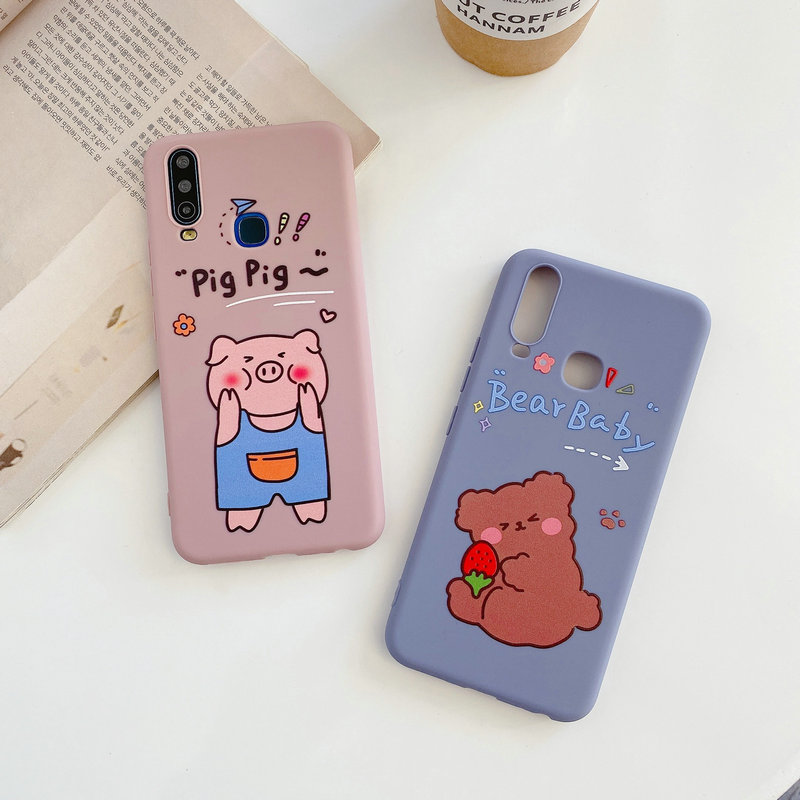 ST|【COD&Ready Stock】Couple Pig Case For OPPO Reno 3 A93 A94 A15 A15S A54 A53 A33 2020 A52 A92 A31 A91 A5 A9 2020 A3s A5s A7 A12 A11K A12e A39 A57 A83 F1s F1 F5 Youth F9 Pro F11 K3 Realme C1