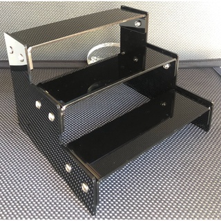 Kệ Bậc Thang Mica Đen Nhiều Tầng Trưng Bày Sản Phẩm Mô Hình