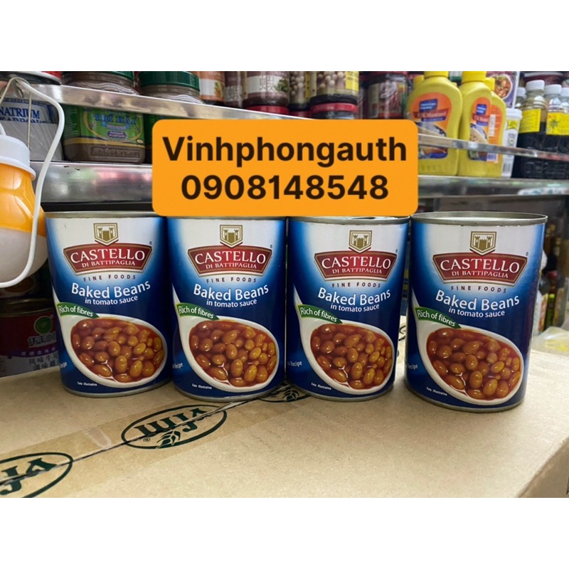 Đậu Hạt Đóng Lon Sốt Cà Chua Castello (400g)