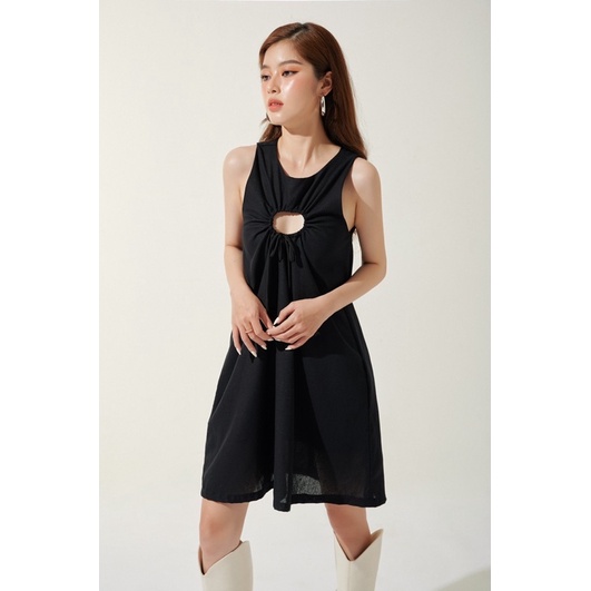 WHITELAZZ | Đầm hai dây cut-out ngực - Gaia Moon Dress