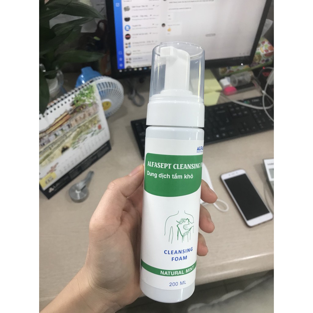 Dung dịch tắm khô ALFASEPT Cleansing Foam - Tắm không cần nước 150ml-200ml | BigBuy360 - bigbuy360.vn