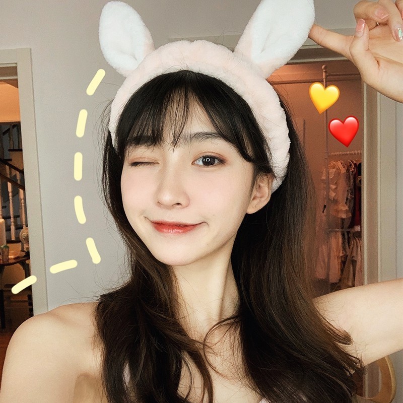 Băng đô rửa mặt, trang điểm hình tai thỏ dễ thương | BigBuy360 - bigbuy360.vn