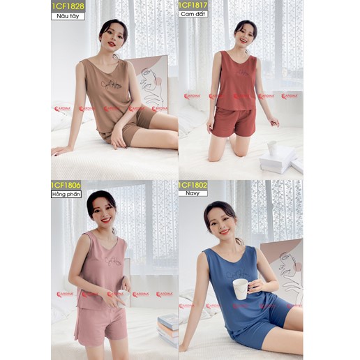 Đồ Bộ Nữ Lửng Thun Cotton Dày Đẹp Co Giãn Thiết Kế Đơn Giản Trẻ Trung Tôn Dáng Hàng Cao Cấp 𝐂𝐀𝐑𝐃𝐈𝐍𝐀 𝑺𝒂̀𝒊 𝑮𝒐̀𝒏 Mã 1CF18