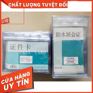 Thẻ Đeo Nhân Viên Nhựa Mặt Miết Trong To (207/208)