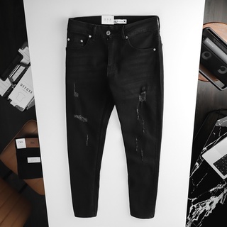 Quần jean nam, quần bò nam cao cấp slimfit ZR màu xám wash rách 220918 foxxmen