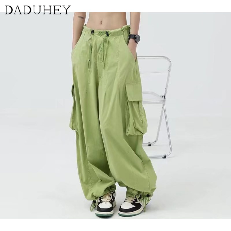 DaDuHey Men‘s and Women's Summer New Loose Casual Working Pants Wide Leg Pants Ins High Street Retro Straight-Leg Ankle-Banded Pants
