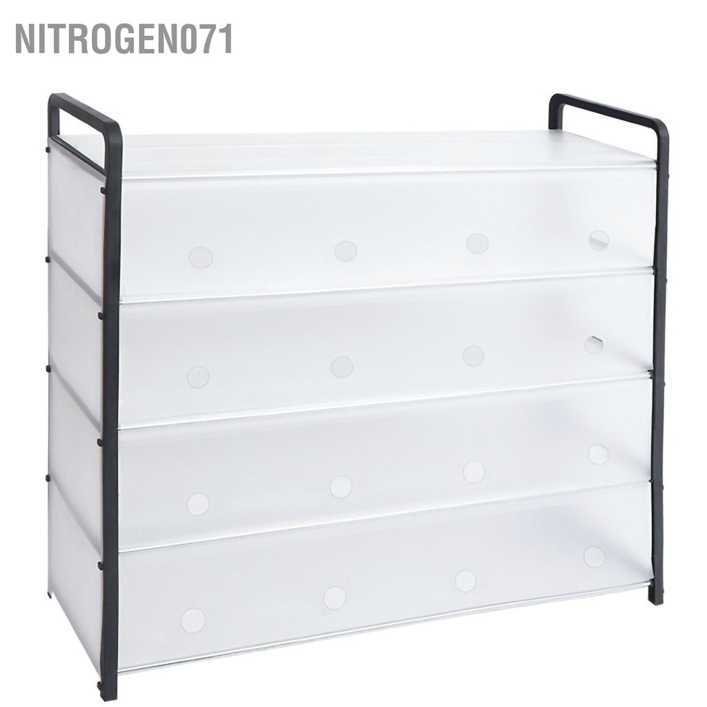 Nitrogen071 GIÁ ĐỂ GIÀY CHỐNG BỤI, KỆ GIÀY 5 TẦNG ,để giày dép lắp ghép thông minh bằng nhựa và inox chống bụi - cho ký túc xá gia đình