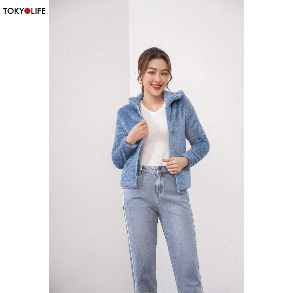 Áo Khoác Lông Cừu Nhân Tạo Cao Cấp, Siêu Ấm Nữ mũ liền TOKYOLIFE J2/I9FLJ507H | BigBuy360 - bigbuy360.vn