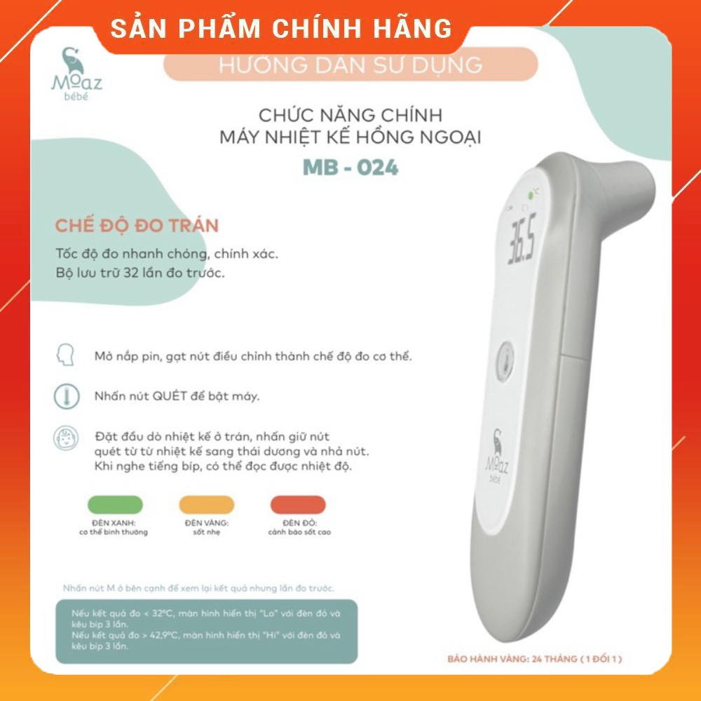 Nhiệt kế hồng ngoại đa năng MoazBeBe - MB024