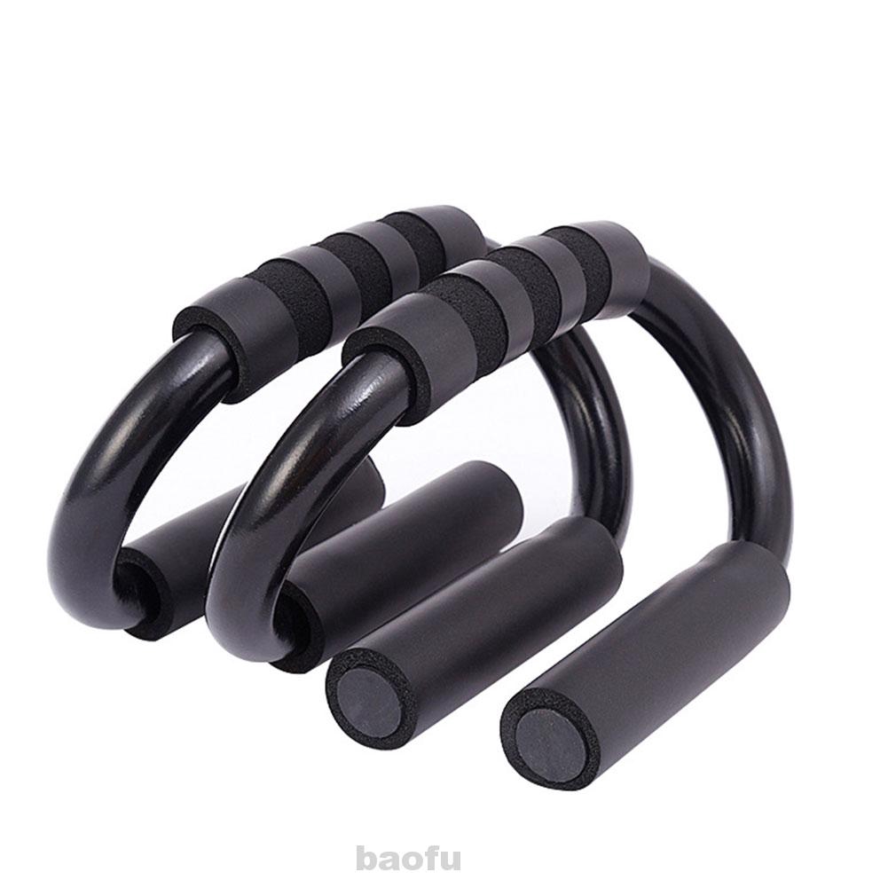 1pair Chest Press Foam Handles S Shape Body Gym Training Exercise Fitness Sports Home Push Up Bar