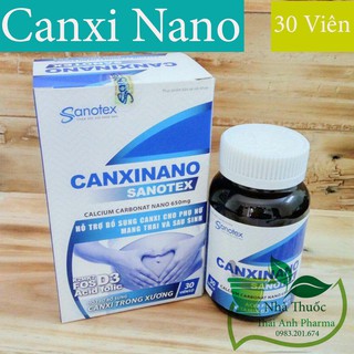 CanxiNano Sanotex - Bổ Sung Canxi Cho Người Già Trẻ Vị Thành Niên