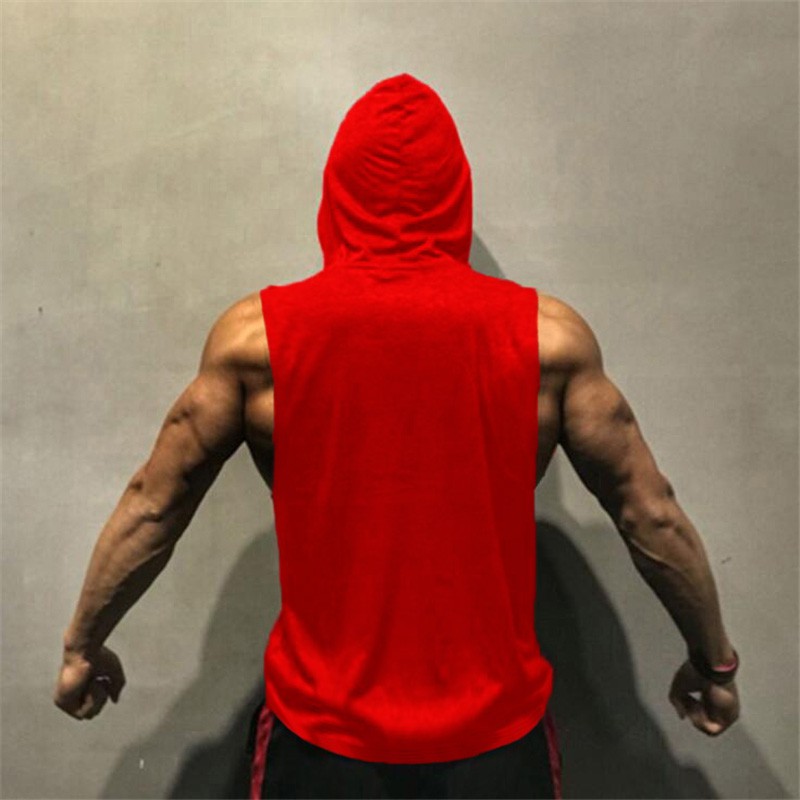 Áo hoodie sát nách in chữ No Pain No gain cho nam