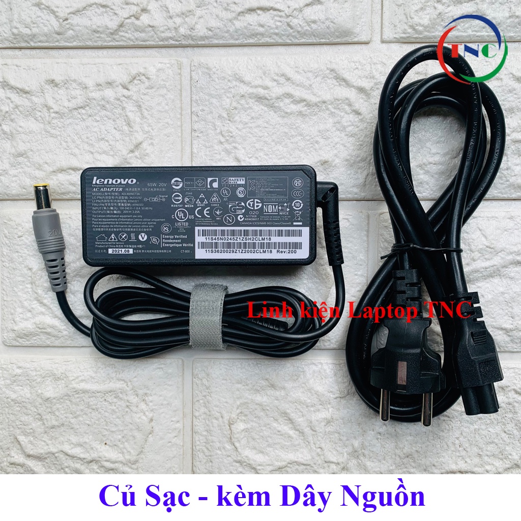 Sac Laptop Lenovo 20V - 3.25A, 65W Đầu Kim To hàng thay thế cho dòng IBM - ThinkPad