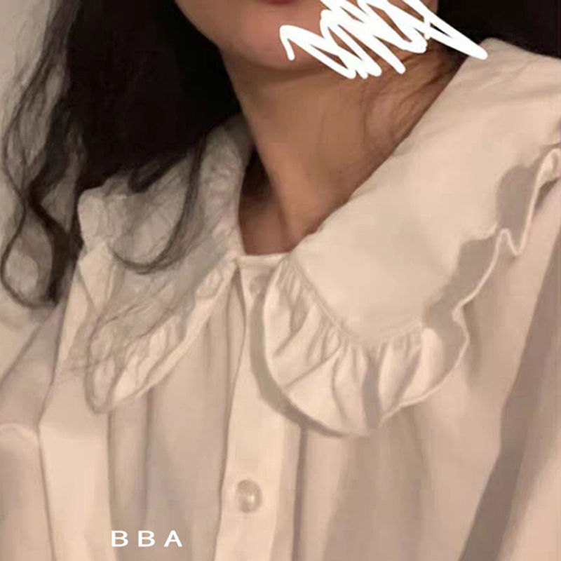 Áo Sơ Mi Tay Dài Phong Cách Retro Hàn Quốc Cho Nữ