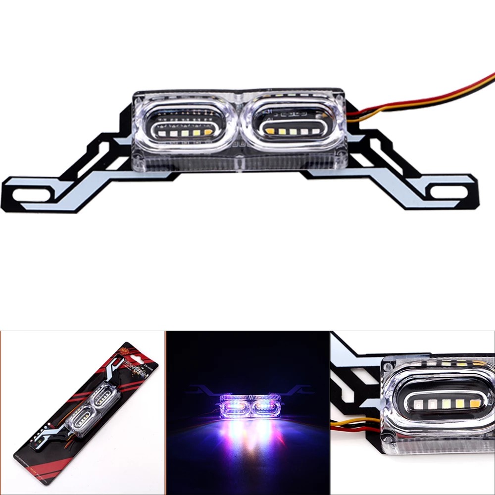 1 Đèn led rgb Nhiều Màu Sắc Gắn Biển Số Xe Hơi Xe Máy - YKD