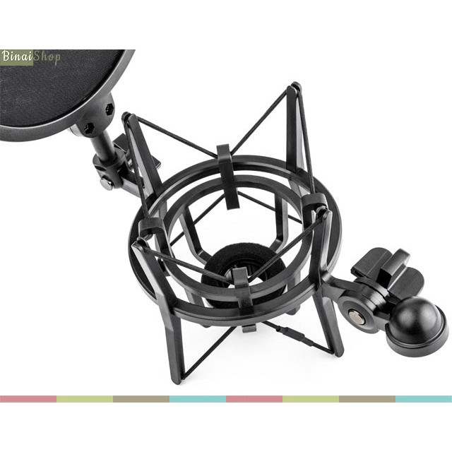 Shock mount kèm màng lọc âm cho micro Transhine SH-100