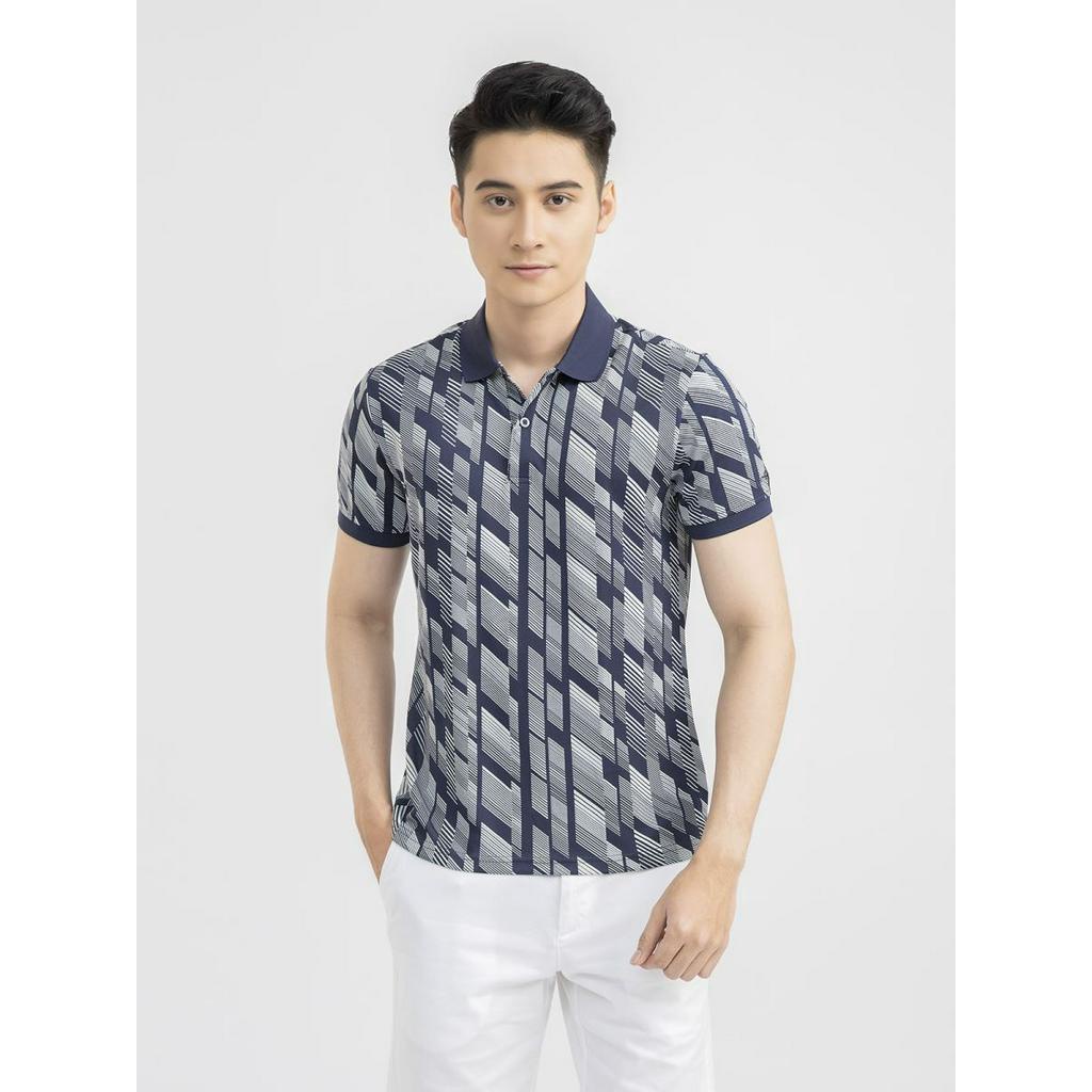 Áo polo nam Aristino  họa tiết độc đáo form rộng APS056S1