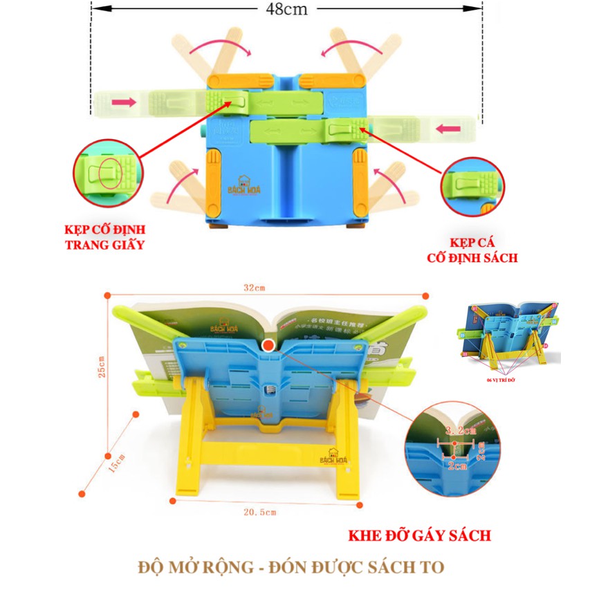 Dụng Cụ Học Tập Giá Đỡ Sách Kẹp Sách Để Bàn Cho Bé Trai Bé Gái Chống Cận Gù Lưng Giá Đỡ Điện Thoại IPad IPhone Tuỳ Chỉnh