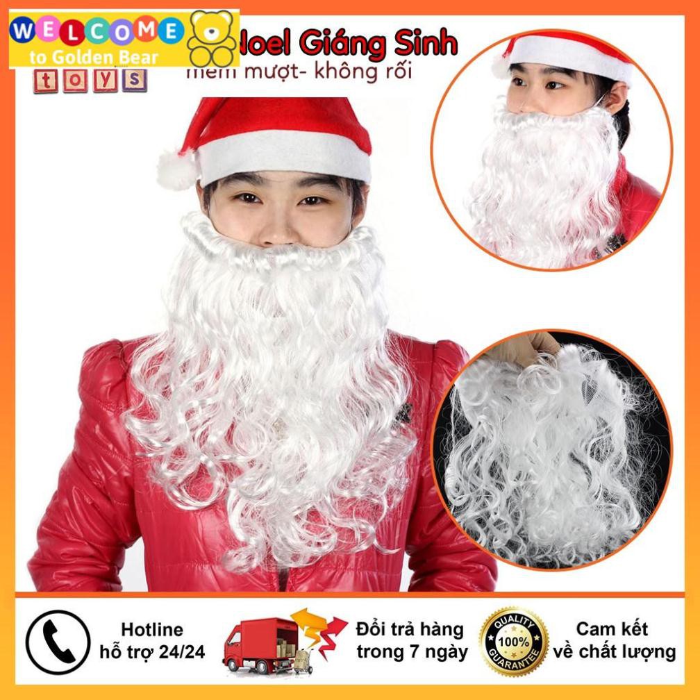 Đồ chơi hóa trang noel, Bộ râu ông già noel, chất liệu sợi vải mềm mượt không rối,không bám bụi.