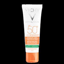 Vichy Capital Soleil SPF 50 Anti-Ageing 3-in-1 (3ml): Kem chống nắng chống lão hoá hàng ngày, giảm nhăn sâu.