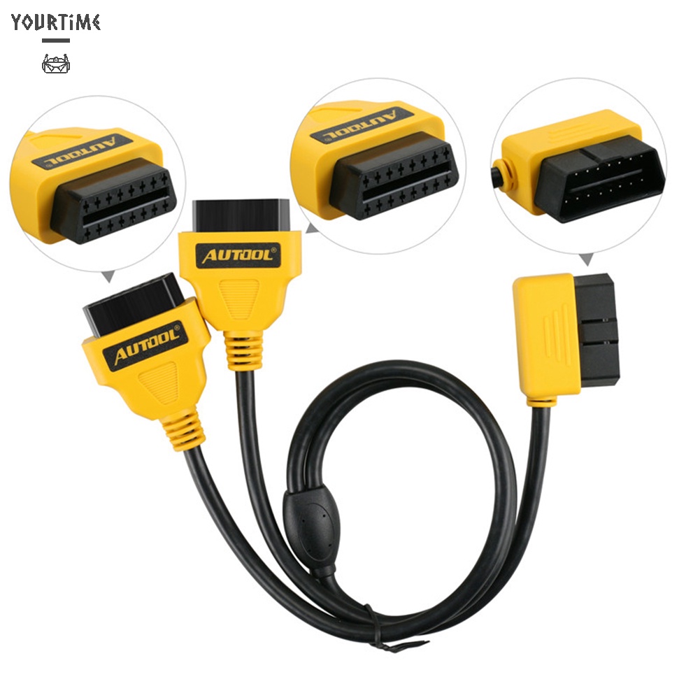 Dây cáp chia đầu cắm OBD II OBD2 16 pin sang 2 cổng 16pin