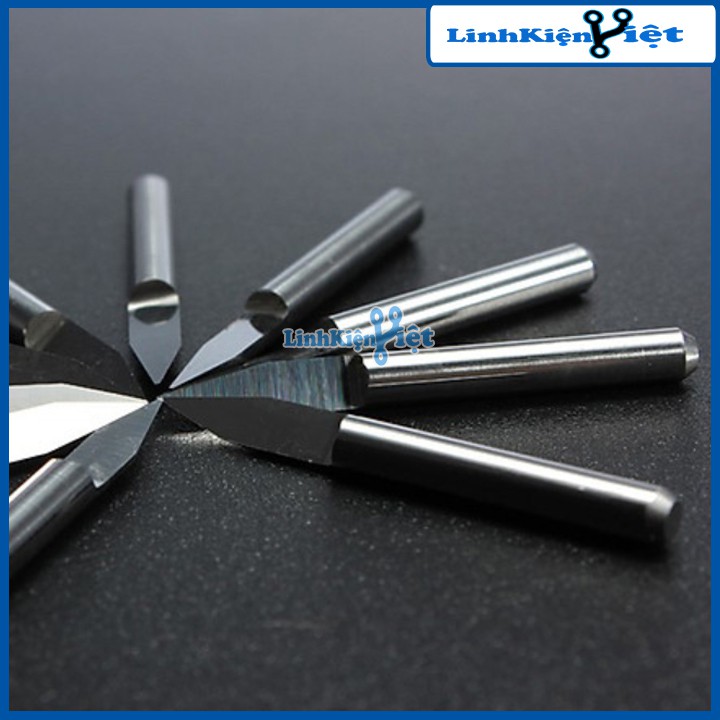 Bộ 10 Mũi Phay Vbit 30 Độ - 3MM