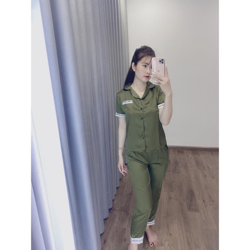 Bộ Đồ Pijama - Bộ Lụa Satin Mặc Nhà Cộc Tay Quần Dài Họa Tiết  Cao Cấp[Hình Ảnh Thực Tế SP] | BigBuy360 - bigbuy360.vn