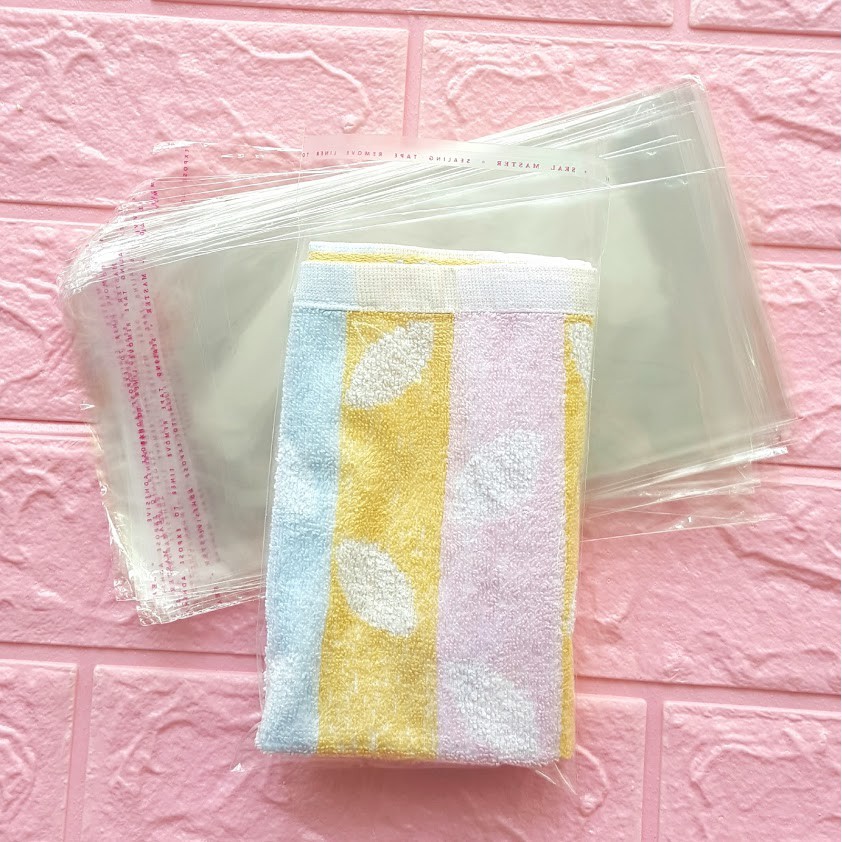 100g (~70cái) Túi Opp dán mép 12x20cm (+ 4cm) - Túi nilon băng keo dán miệng