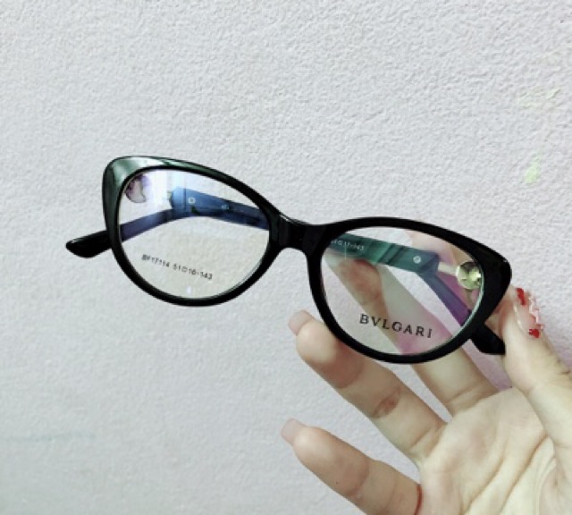 mắt Kính mắt mèo đính đá BL nhận làm kính cận viễn loạn theo yêu cầu