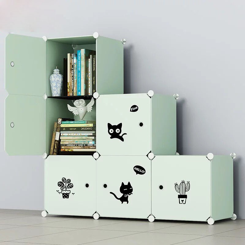 TỦ NHỰA LẮP GHÉP ĐỰNG ĐỒ 6 Ô SIZE LỚN HÌNH BẬC THANG ĐỰNG ĐỒ TIỆN LỢI