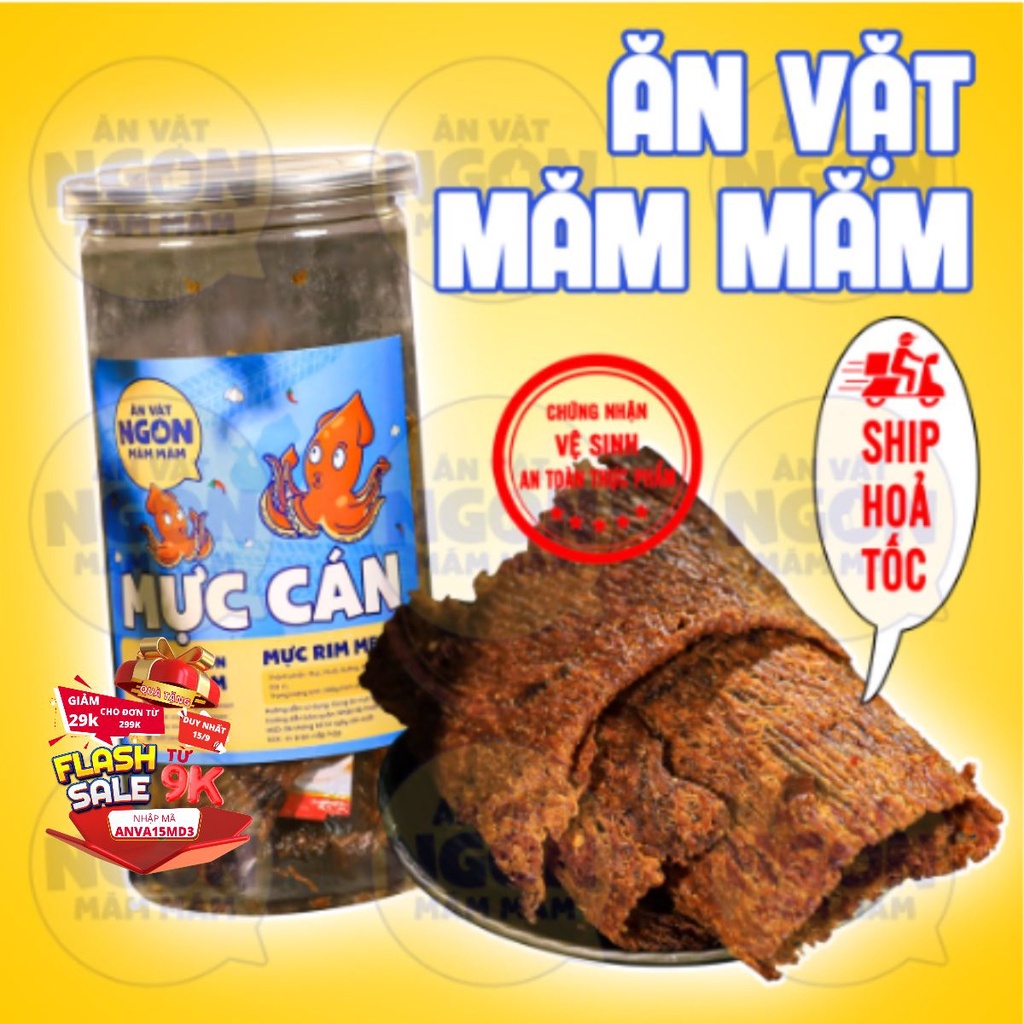 Combo 2 hộp mực cán tẩm vị 400g Đồ ăn vặt siêu ngon - Món ngon mỗi ngà