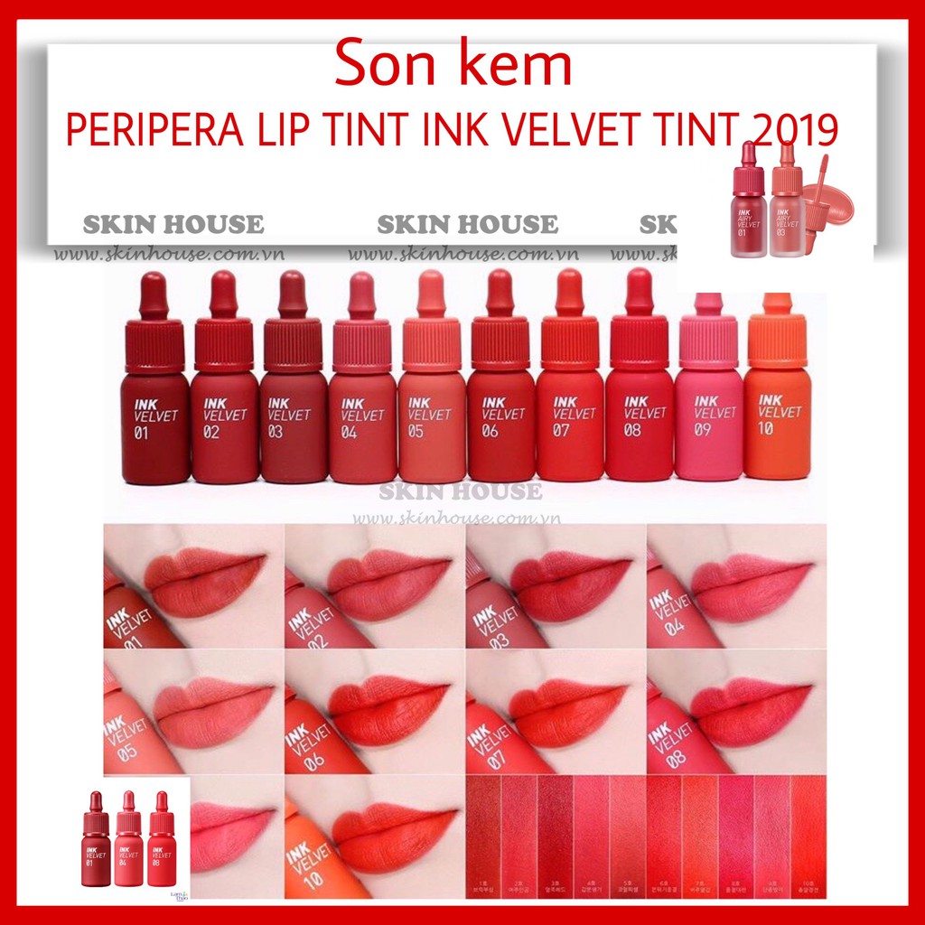 Sẵn - Son kem Peripera Lip Tint Ink Velvet Tint 2019 - Skinhouse | BigBuy360 - bigbuy360.vn